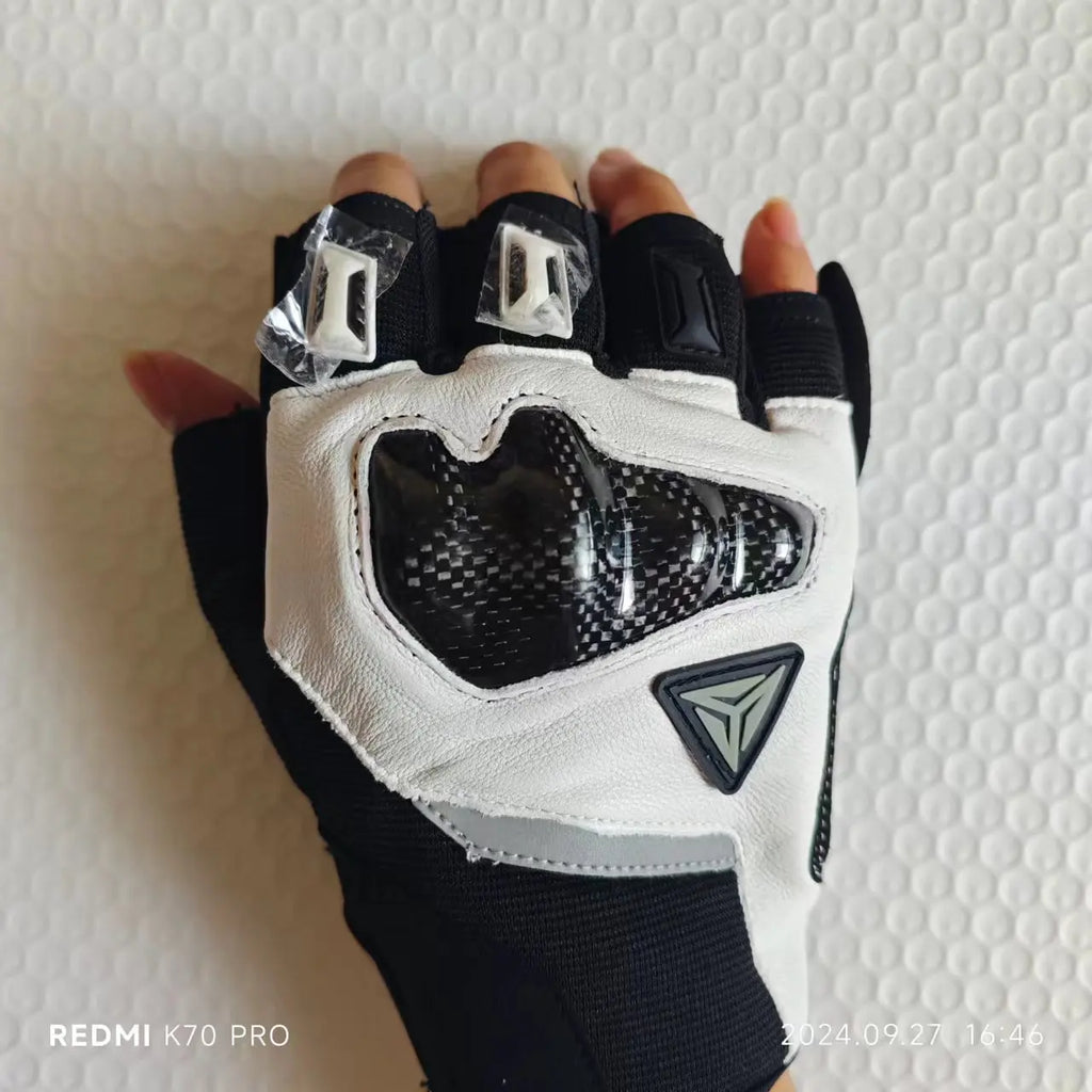 Summer Fingerless Half Finger Simracing Gloves For Motorcycle Bicycle Riding Carbon Protection gym MTB Motorbike Glove Men Women