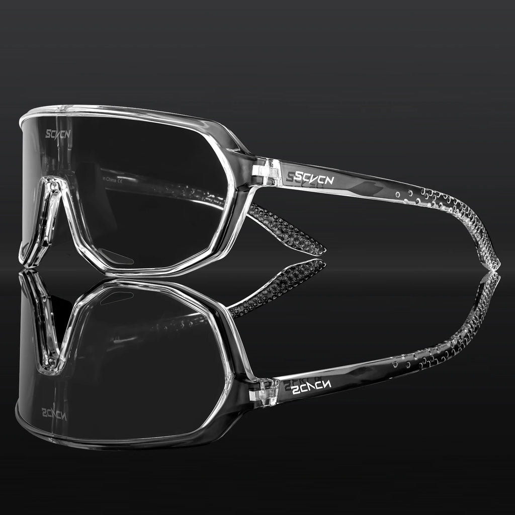 SCVCN Hot Photochromic UV400 Cycling Glasses Motorcycle Bike Riding Outdoor Sport Cycling Sunglasses Men Women Hiking Goggles