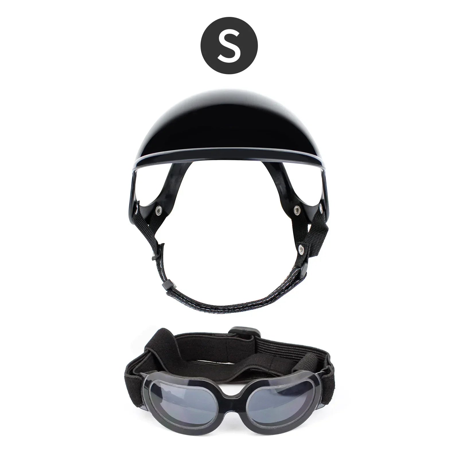 ATUBAN Dog Helmet and Goggles-UV Protection Doggy Sunglasses Dog Glasses Pet Hat Motorcycle Helmets Protection for Puppy Riding