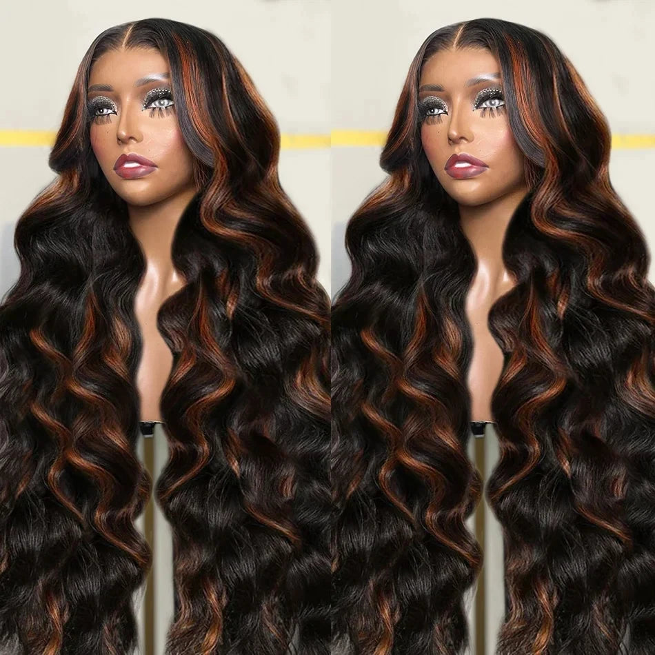 1b30 Highlight Glueless Wigs Human Hair Body Wave Ready To Wear Wig Glueless 13x6 Hd Lace Frontal Wig 13x4 Hd Color Pre Cut Wigs