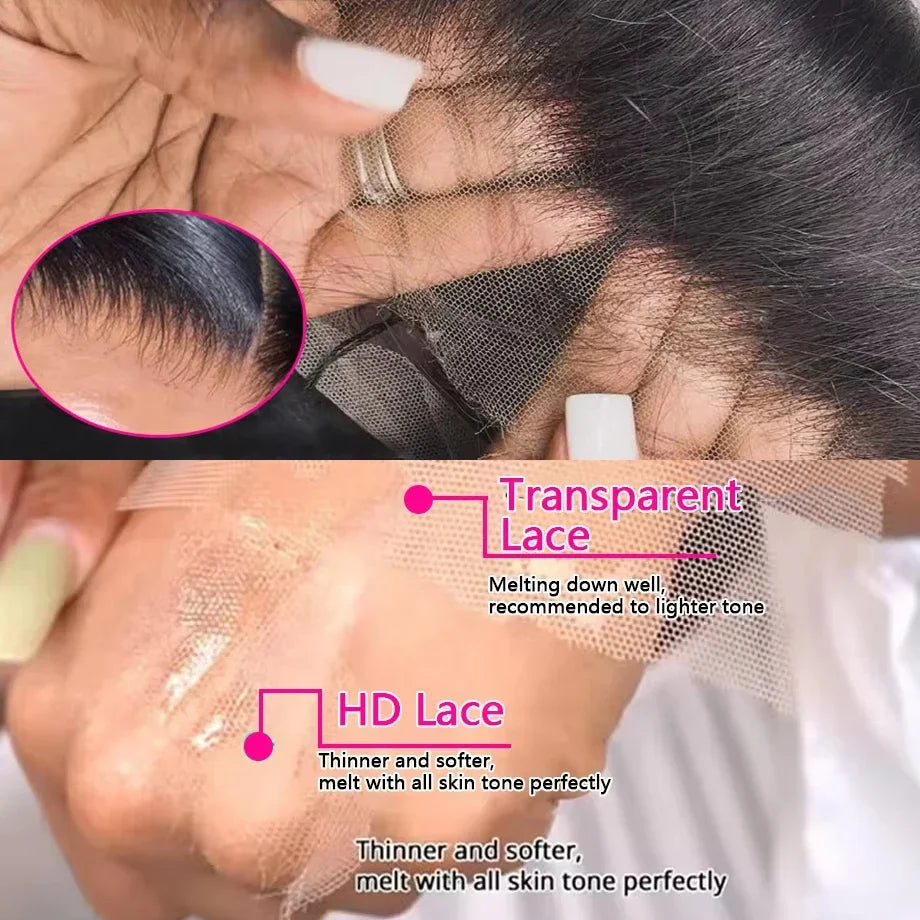 30 40 Inch Body Wave 13x6 HD Lace Frontal Wig Human Hair 13x4 Lace Front Wigs 4x4 5x5 360 Brazilian Pre Plucked Lace For Women