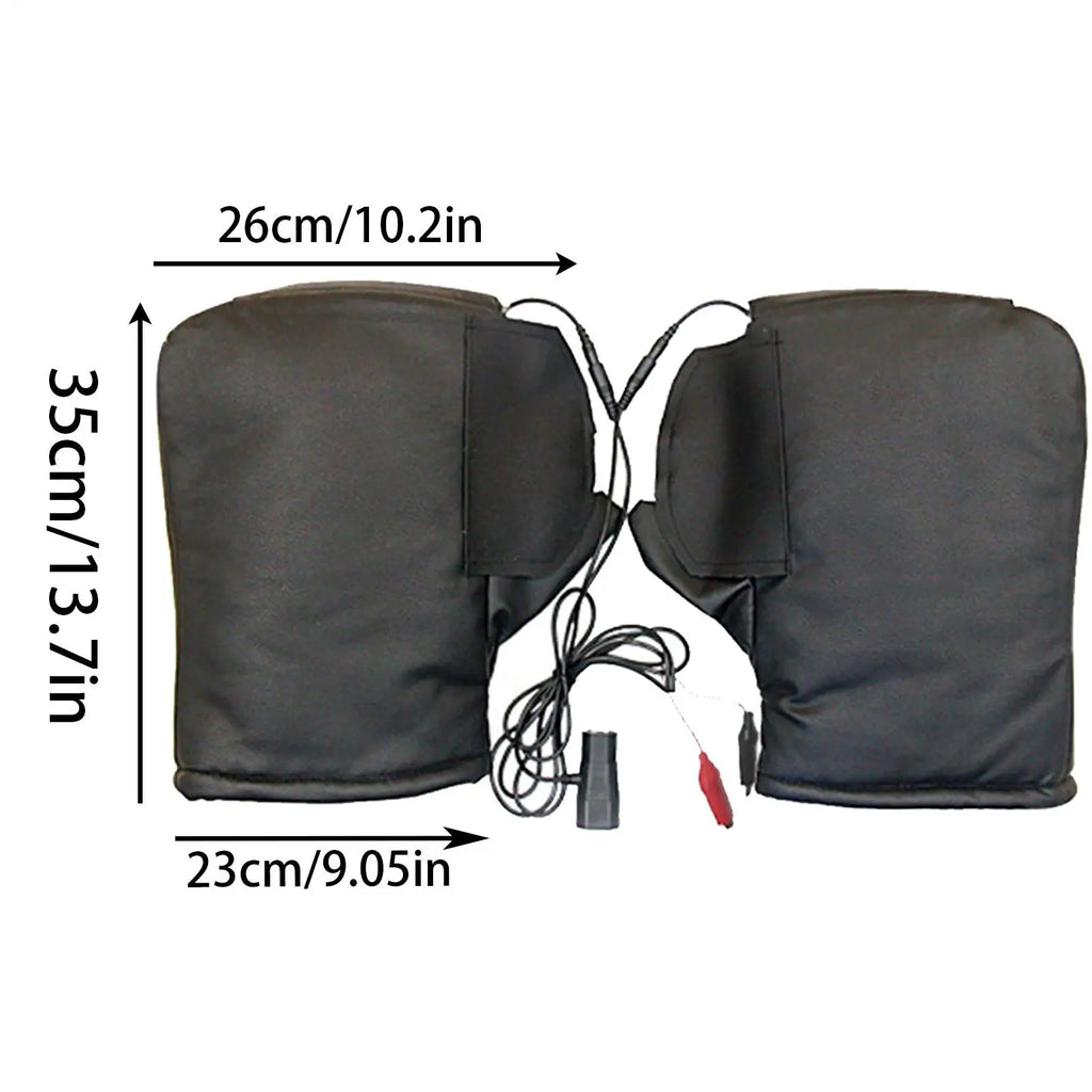 Motorcycle Handlebar Mitts Electric Waterproof Thermal Snowmobile Heated Grip Gloves For Men Riders Commuting Riding Touring