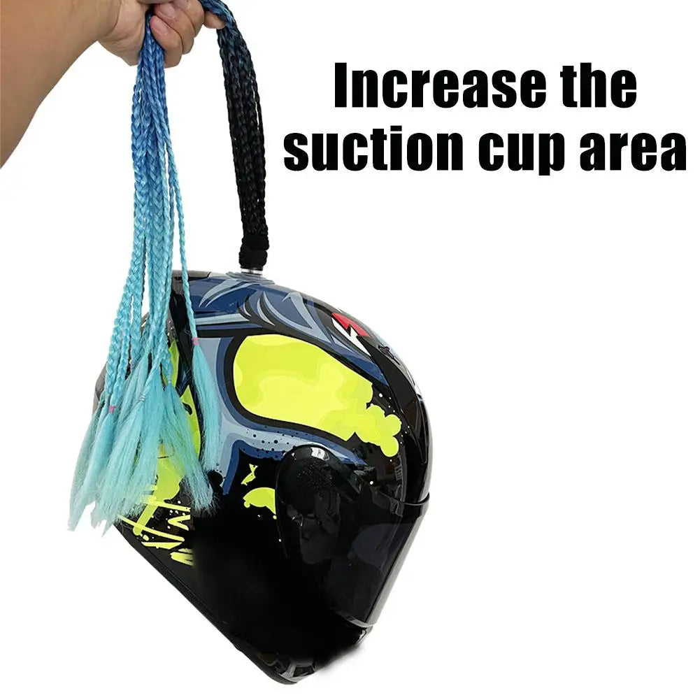 Helmet Braids Pigtails Motorcycle Helmet Braid Ponytail Motorbike Riding Helmet Pigtails Braids For Women Men Children