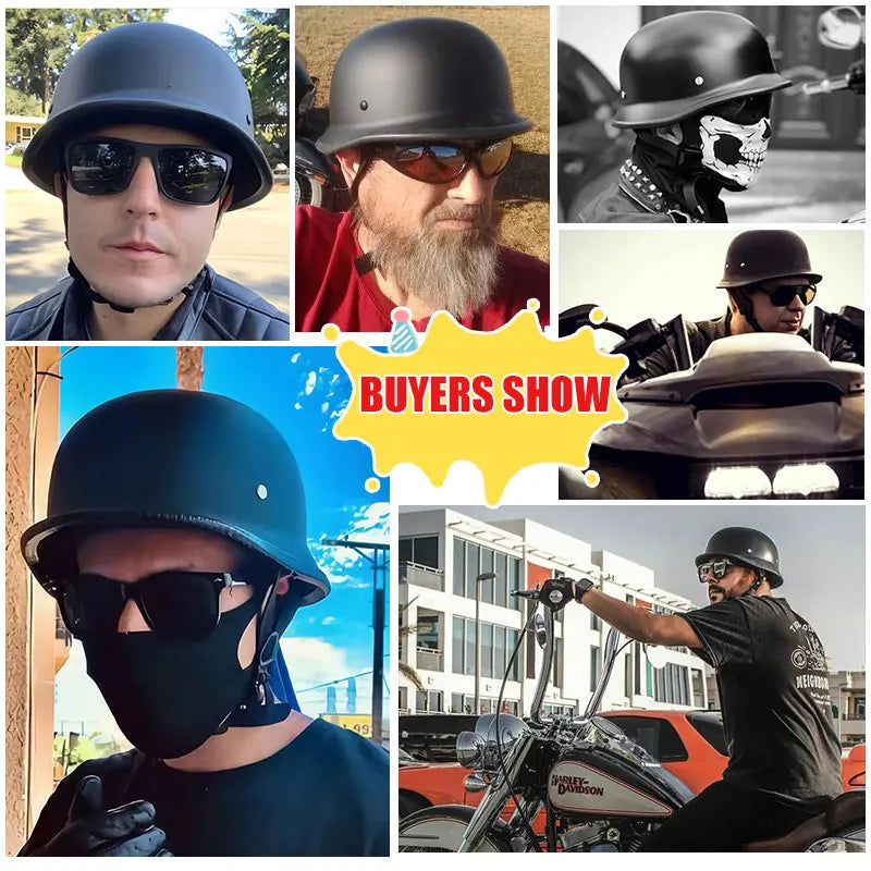 Oversize XXL-4XL Size German Style Vintage Helmet Motorcycle Face Helmet Biker Pilot Casco Moto Motorcycle Helmet DOT