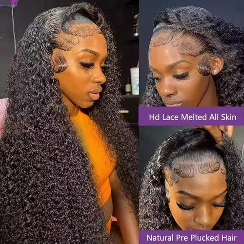 200 Density 13x6 Deep Wave Hd Lace Frontal Wigs Human Hair curly Wigs Water Wave 30 40 Inch 13x4 Lace Front Wig For Women