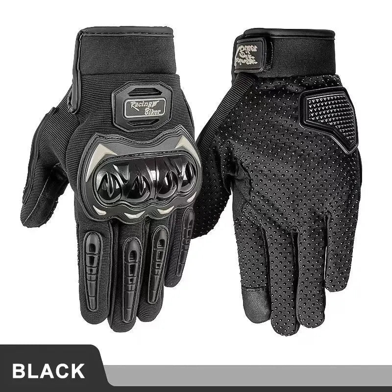 Motorcycle Riding Gloves Men's Non-Slip Off-Road Racing Bicycle Gloves Black Summer and Winter Anti-Fall Cycling Gloves