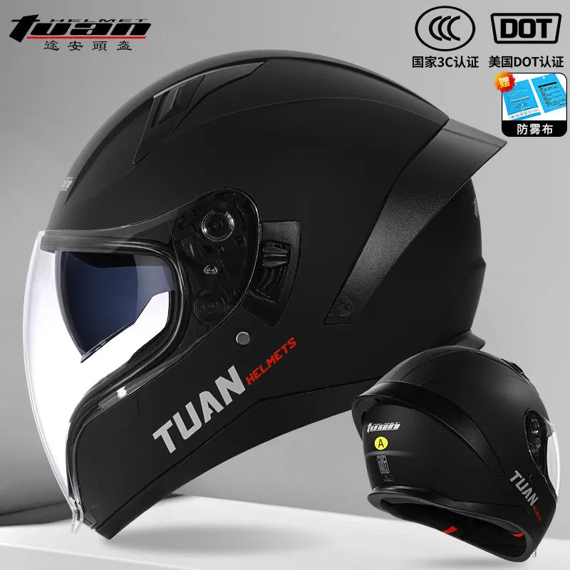 Motorcycle Helmet DOT Certified Double Mirror Drinking Water High Value Cycling Locomotive Full Helmet Ride
