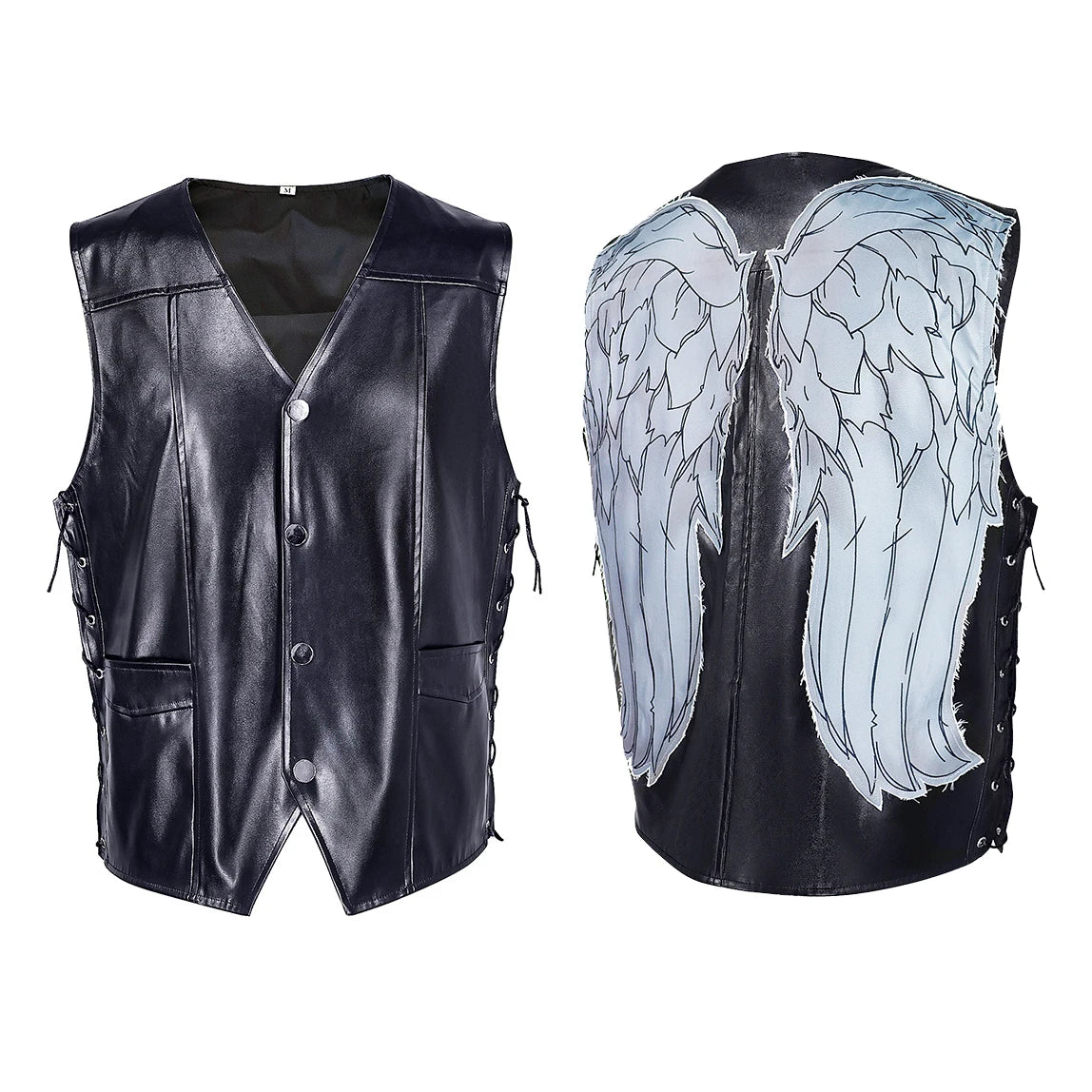 Daryl Dixon Costume Cosplay Vest angel Wings Vest Halloween Costume Jacket Carnival Suit Disguise For Adult Men Motorcycle Vest