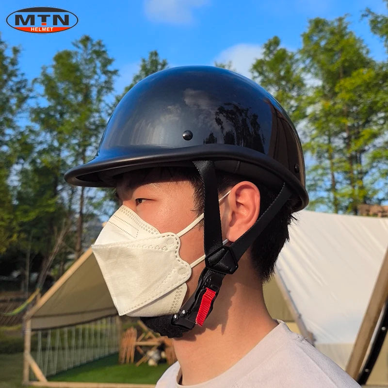 Factory Sell 1/2 Motorcycle Helmet Vintage Bright Color Helmet Casco Moto Motorcycle Helmet Biker Pilot DOT Certification M-XXL