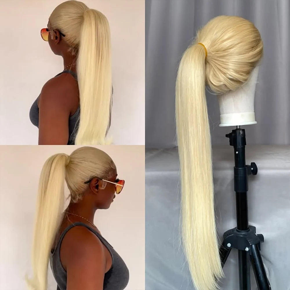 13x4 13x6 360 HD Transparent 613 Honey Blonde Color Lace Front Human Hair Wigs for Women Raw Brazilian Straight Lace Frontal Wig