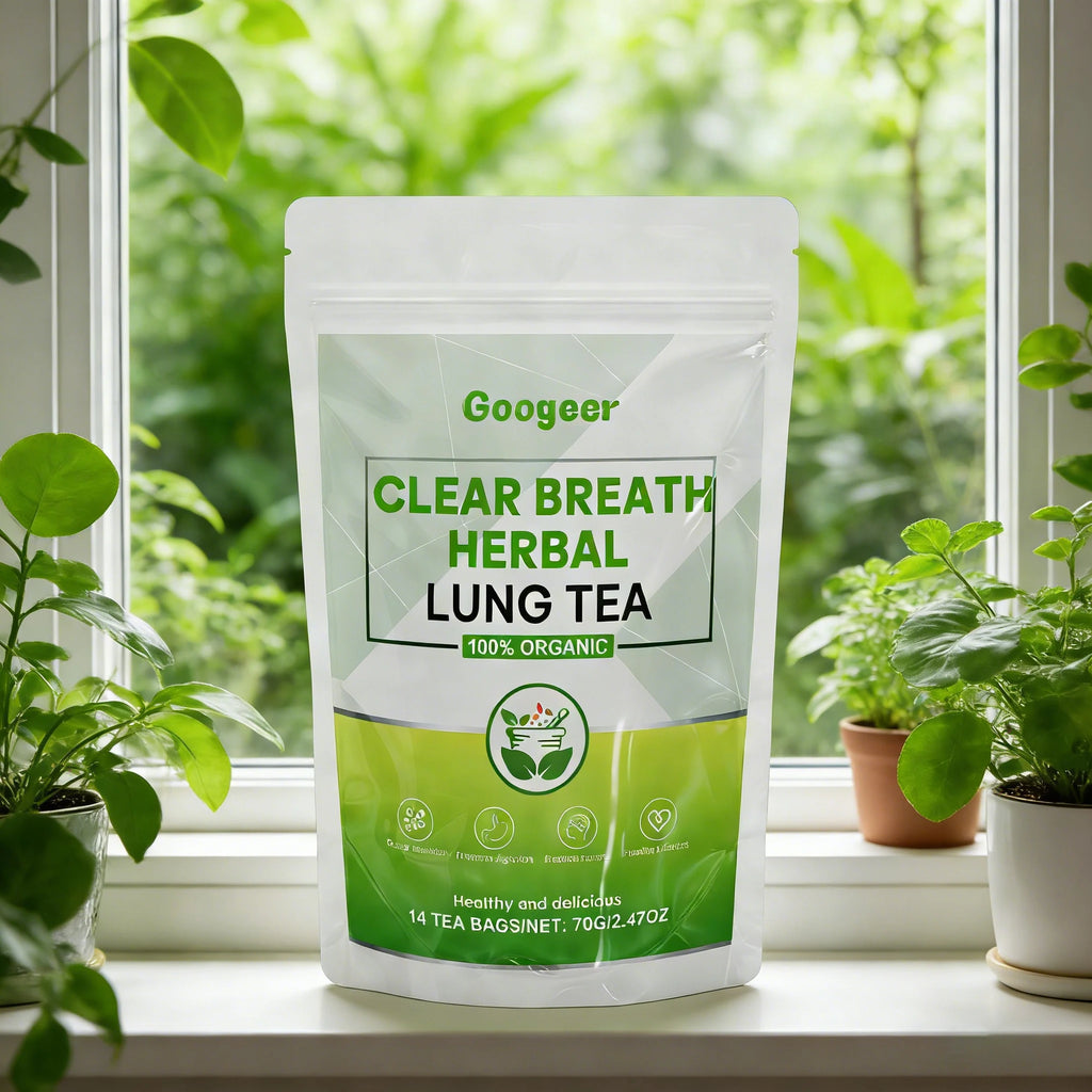 GOOGEER Clear Breath Herbal Lung Tea Herbal Respiratory Supplement for Lung Cleanse Support Better Respiratory Immune Function
