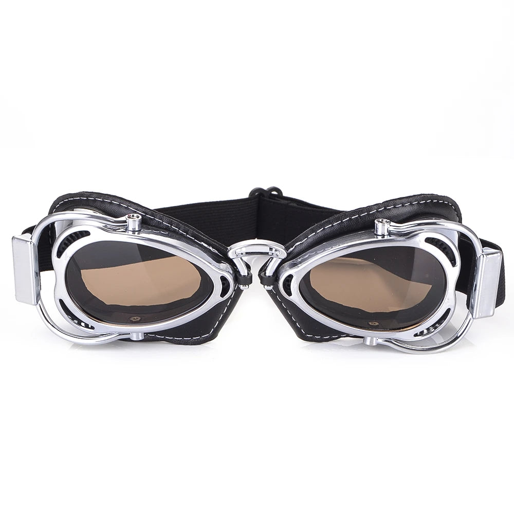 Super bike Ski Goggles Glasses Retro Motorcycle Goggles Vintage Protective Off-Road Riding style Steampunk Glasses