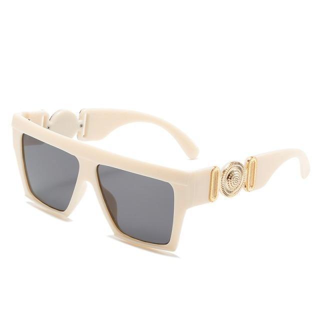Fashionable & Oversized Square Shape Sunglasses For Women New Vintage Style & Big Frame Sun Glasses New Classic Shades Women Men Flat Top Fashion Shades