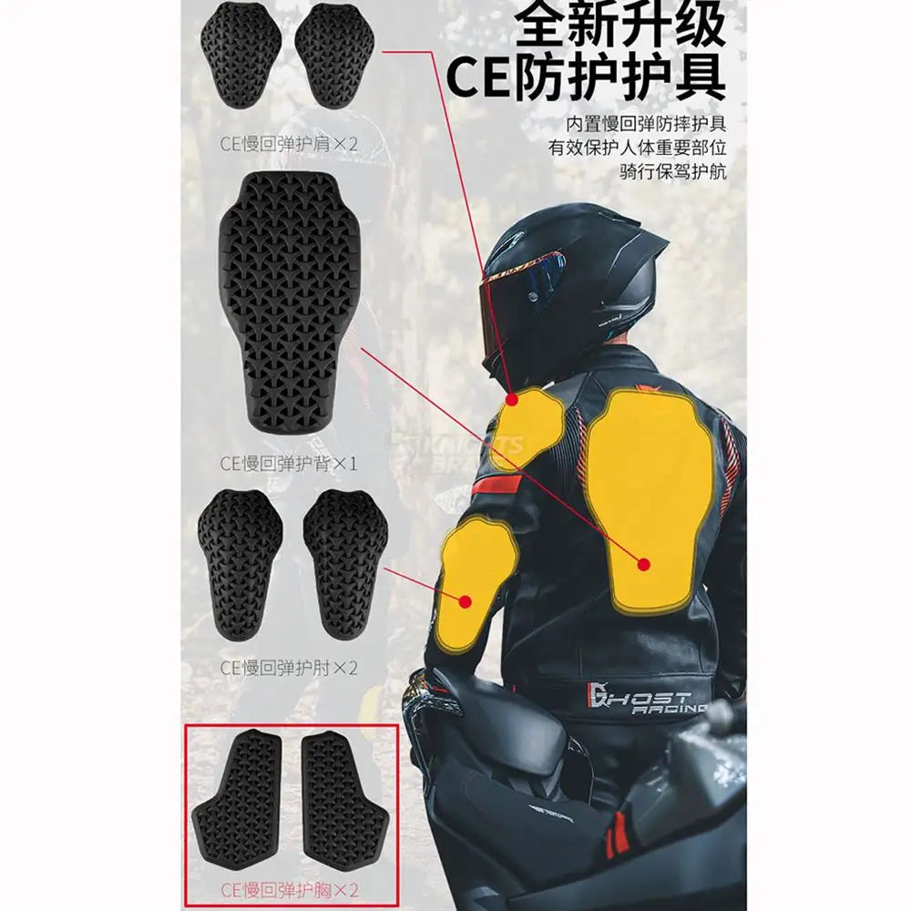 Waterproof Jacket Motorcycle Leather Chaqueta Moto Men's Motorbike Motocross Riding Jacket CE Protector For 4 Seasons
