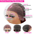 13x6 Chocolate Brown Body Wave Lace Front Wig Transparent Lace Frontal Wig Human Hair Preplucked Colored Human Hair Wigs 200%