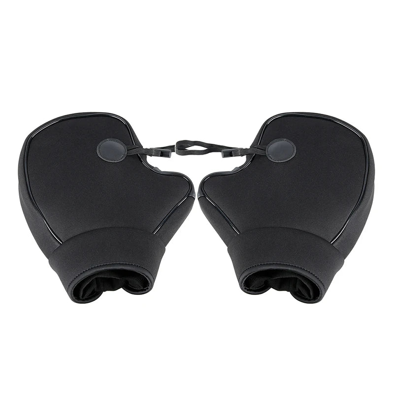 1pair Motorcycle Handlebar Covers, Winter Riding Protective Hand Covers, Electric Bike Fleece-lined Warm Gloves