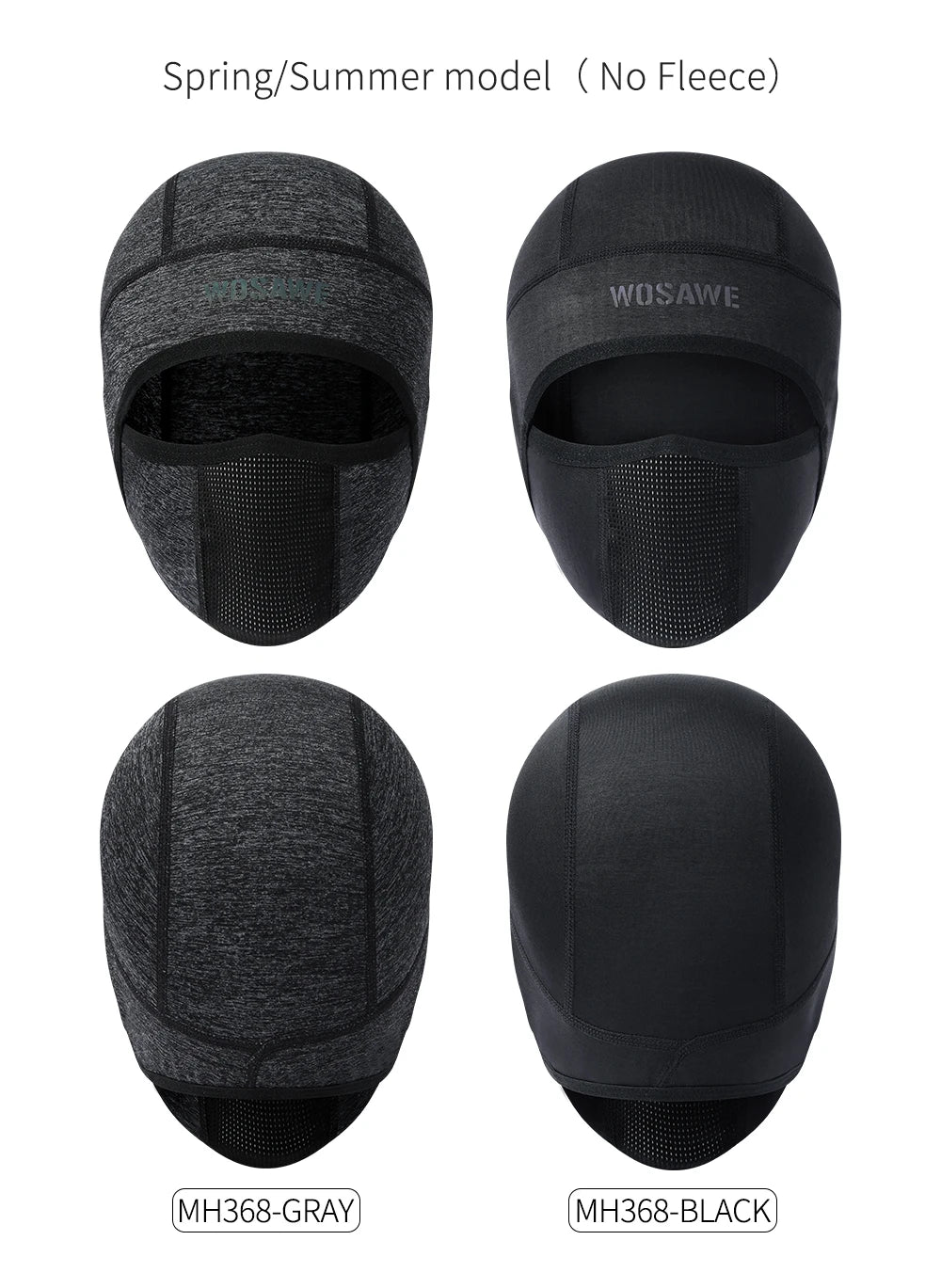 WOSAWE Motorcycle Helmet Liner Ice Silk Hat Breathable Windproof Sports Balaclava Summer Headwear Riding Face Mask Cycling Cap