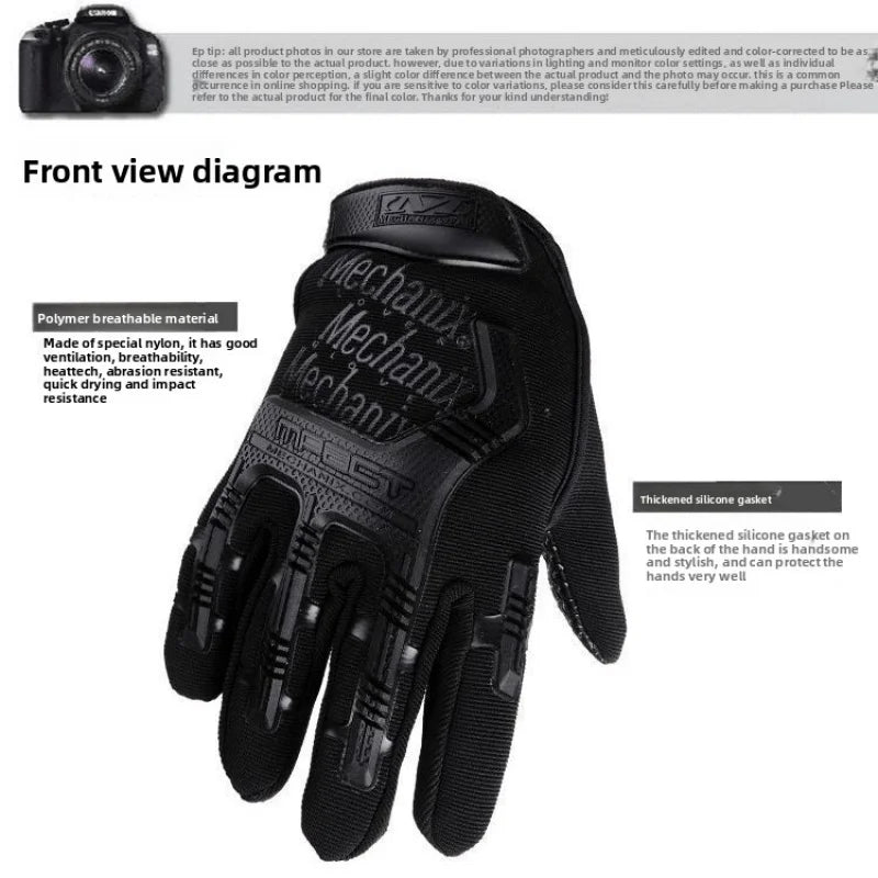 Super Technician Tactical Gloves Men Full Finger Anti-Slip Gloves for Motorcycle Riding Special Forces Outdoor Training Equipmen