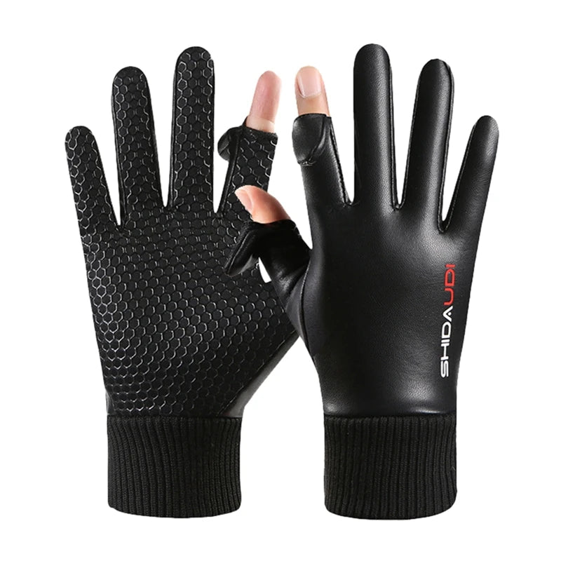 Motorcycle Fleece Lining Thermal Gloves Touch Screen Waterproof Full-finger Cover Motorbike Cycling Riding Snow Ski Warm Mittens