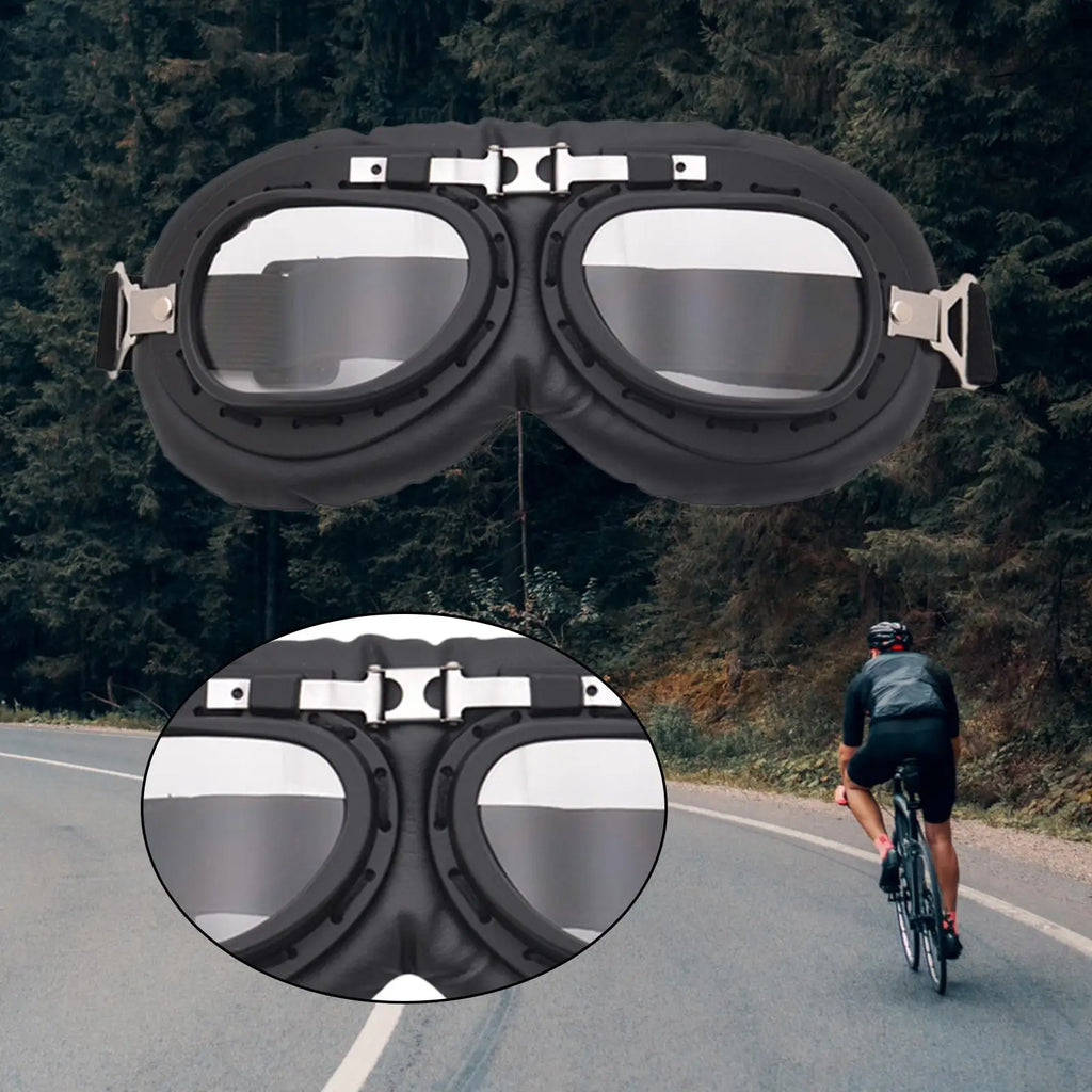 Classic Motorcycle Goggles Steampunk Protective Sports Glasses PC Lens for Outdoor Riding Scooter ATV