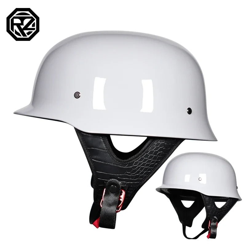 Motorcycle Helmet Classic German Vintage Moto Helmet Retro Casco Moto Helmet Half Face Men Women Casco Moto DOT Approved