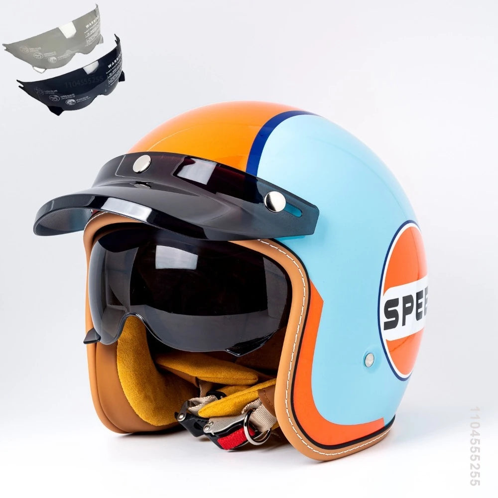 Motorcycle Helmet Open Face Helmet for Men Women Capacete De Moto ABS Material Motorcycle Equipments DOT Certification