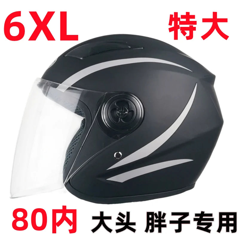 6XL Big Head Circumference 65cm Motorcycle Helmet  Big Head Helmet Autumn Winter Warm Helmet for Men Women casco moto