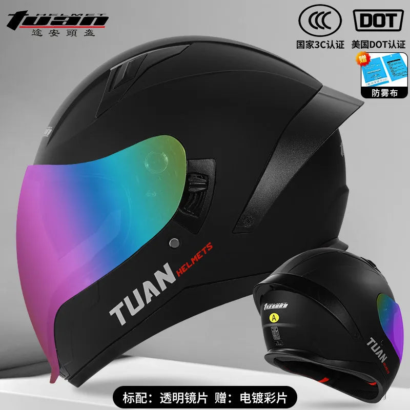 Motorcycle Helmet DOT Certified Double Mirror Drinking Water High Value Cycling Locomotive Full Helmet Ride