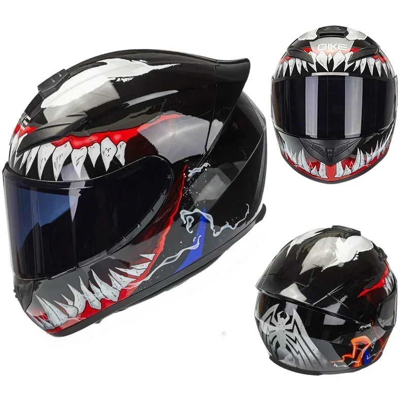 KEMITOUR Motorcycle Helmet Full Face Racing Motocross Helmet Moto Adult Motorbike Helmets For Street Touring Riding Clown