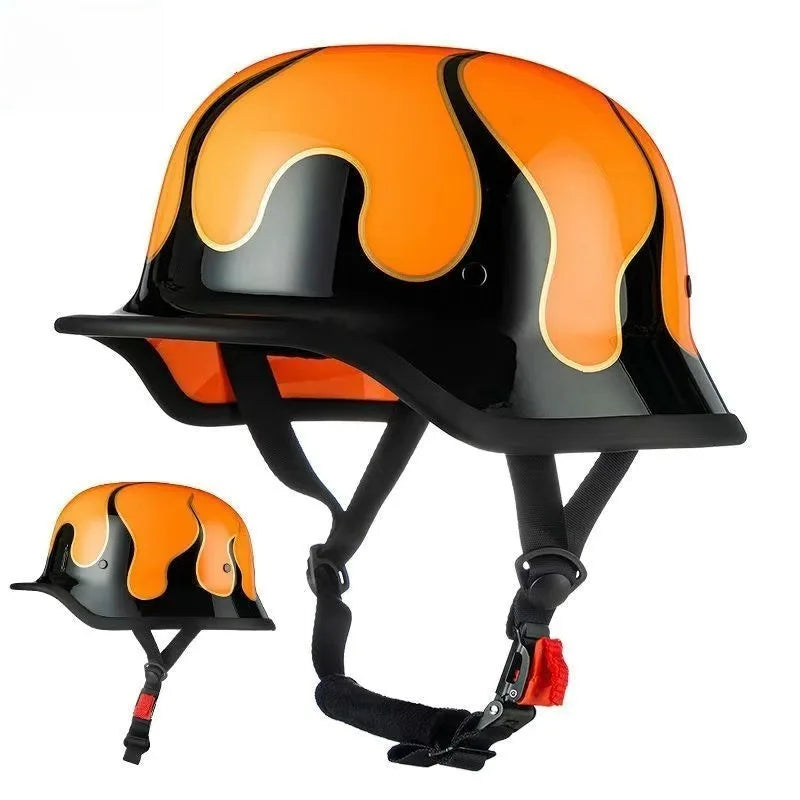 Retro German Vintage Motorcycle Half Face Helmet Casco Moto Capacete Casque Moto Motorradhelm 헬멧 Motorbike Scooter Riding Helmet