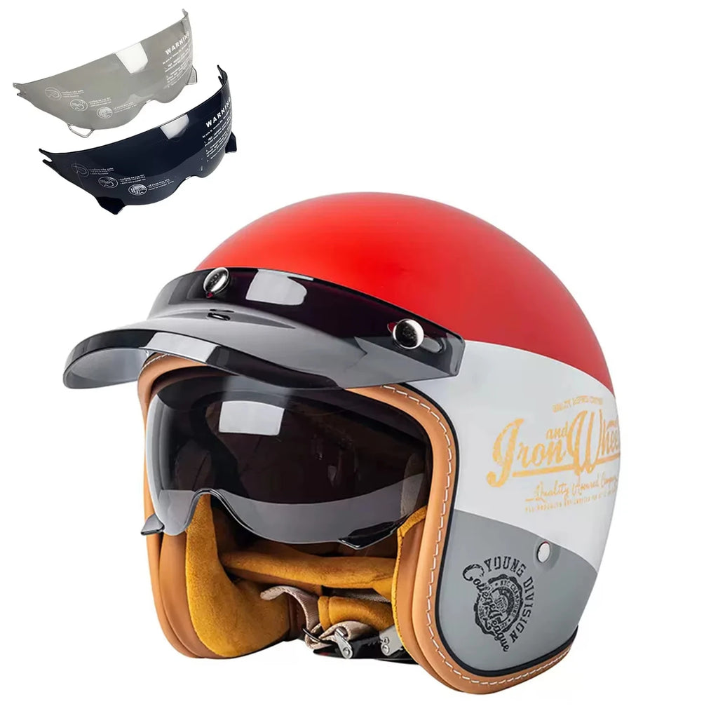 Motorcycle Helmet DOT Certification Moto Helmet Open Face Men Women Capacete De Moto ABS Material Motorcycle Equipments
