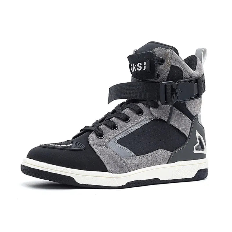 Men's Motorcycle Boots Breathable Anti-fall Rider Road Racing Casual Shoes Man Motorbike Boot TPU Protection Motos Shoes