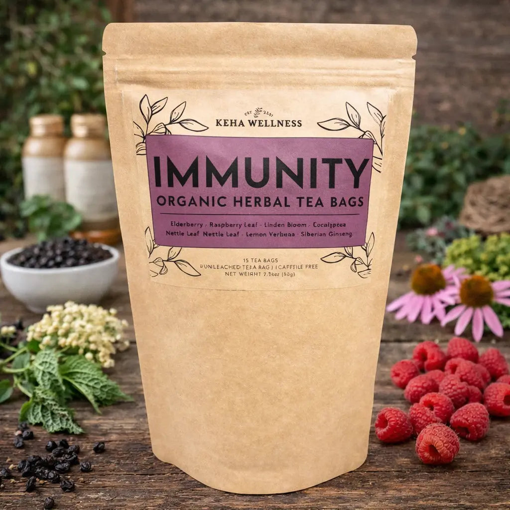 Immunity Tea Bags — Elderberry & Echinacea | Organic Herbal Blend