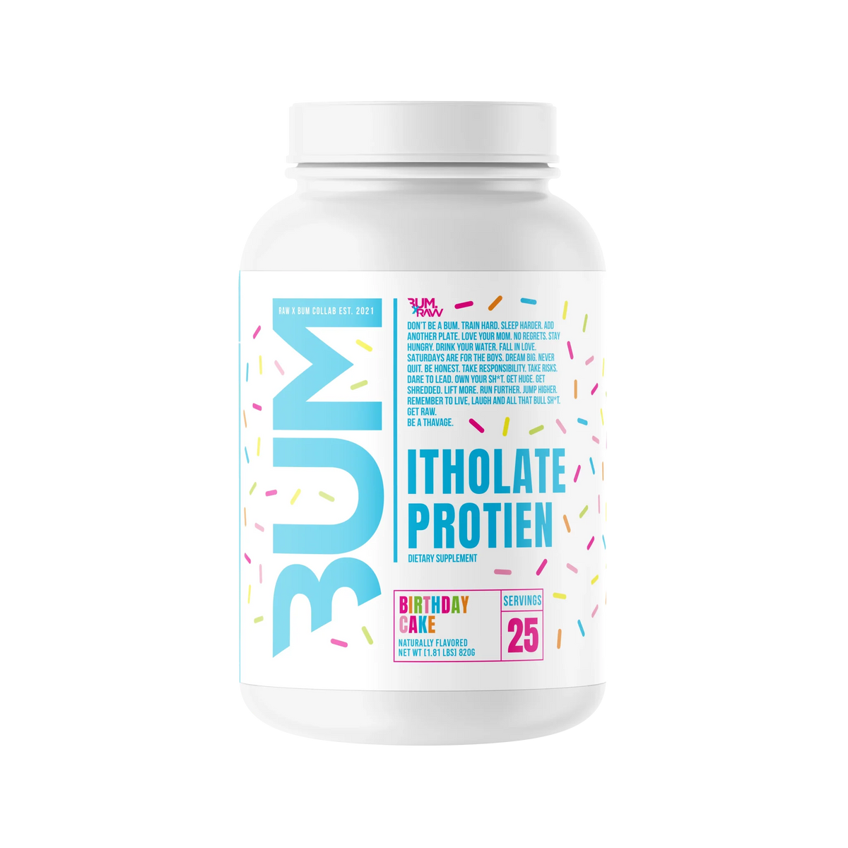 Raw Nutrition Bum Itholate Protein 25 Servs