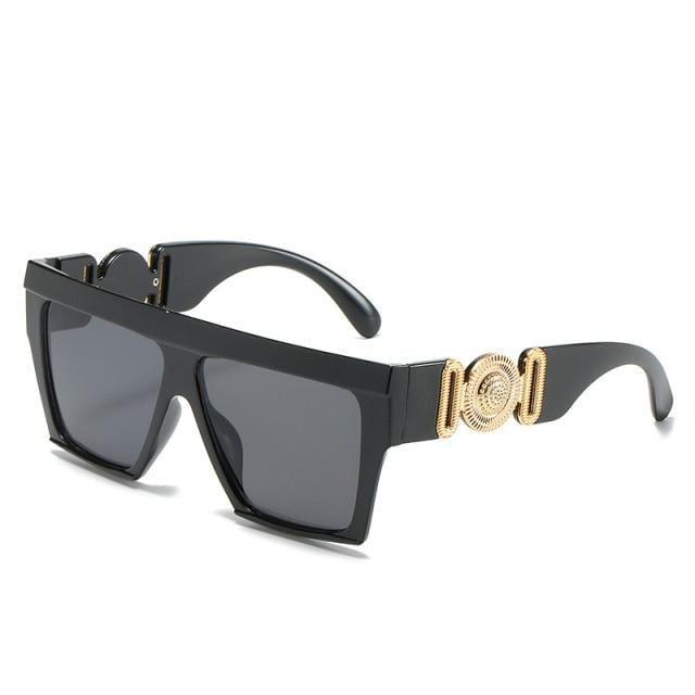 Fashionable & Oversized Square Shape Sunglasses For Women New Vintage Style & Big Frame Sun Glasses New Classic Shades Women Men Flat Top Fashion Shades