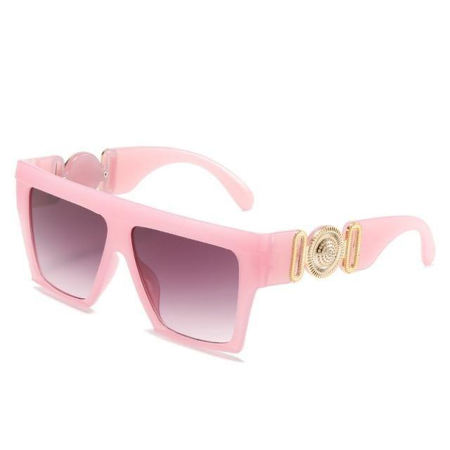 Fashionable & Oversized Square Shape Sunglasses For Women New Vintage Style & Big Frame Sun Glasses New Classic Shades Women Men Flat Top Fashion Shades