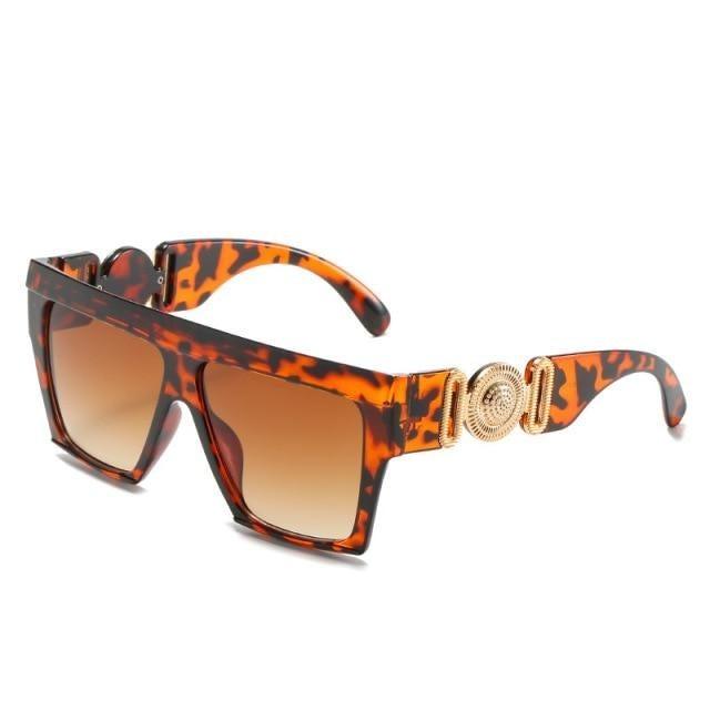 Fashionable & Oversized Square Shape Sunglasses For Women New Vintage Style & Big Frame Sun Glasses New Classic Shades Women Men Flat Top Fashion Shades