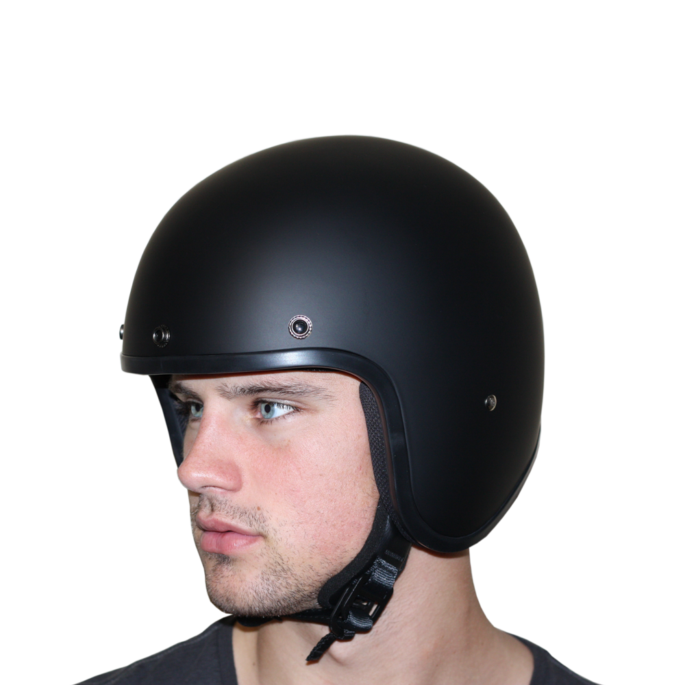 DOT Approved Daytona Cruiser Open Face Motorcycle Helmet - Men, Women & Youth - With Visor & Graphics - W/ Captain America