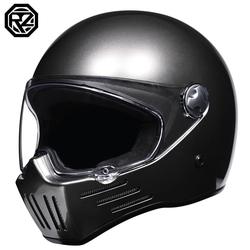 Retro motorcycle helmet ABS Light cruiser full coverage helmet for men and women DOT approved