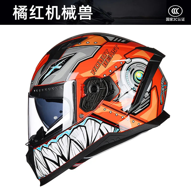 GXT Full Face Motorcycle Helmet 3C Certified Bluetooth Compatible Unisex All Season Riding Safety Helmet