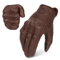 Motorcycle Gloves For Winter Windproof Warm And Fall Resistant Off-road Motorcycle Riding Touch Screen Full Finger Leather Glove